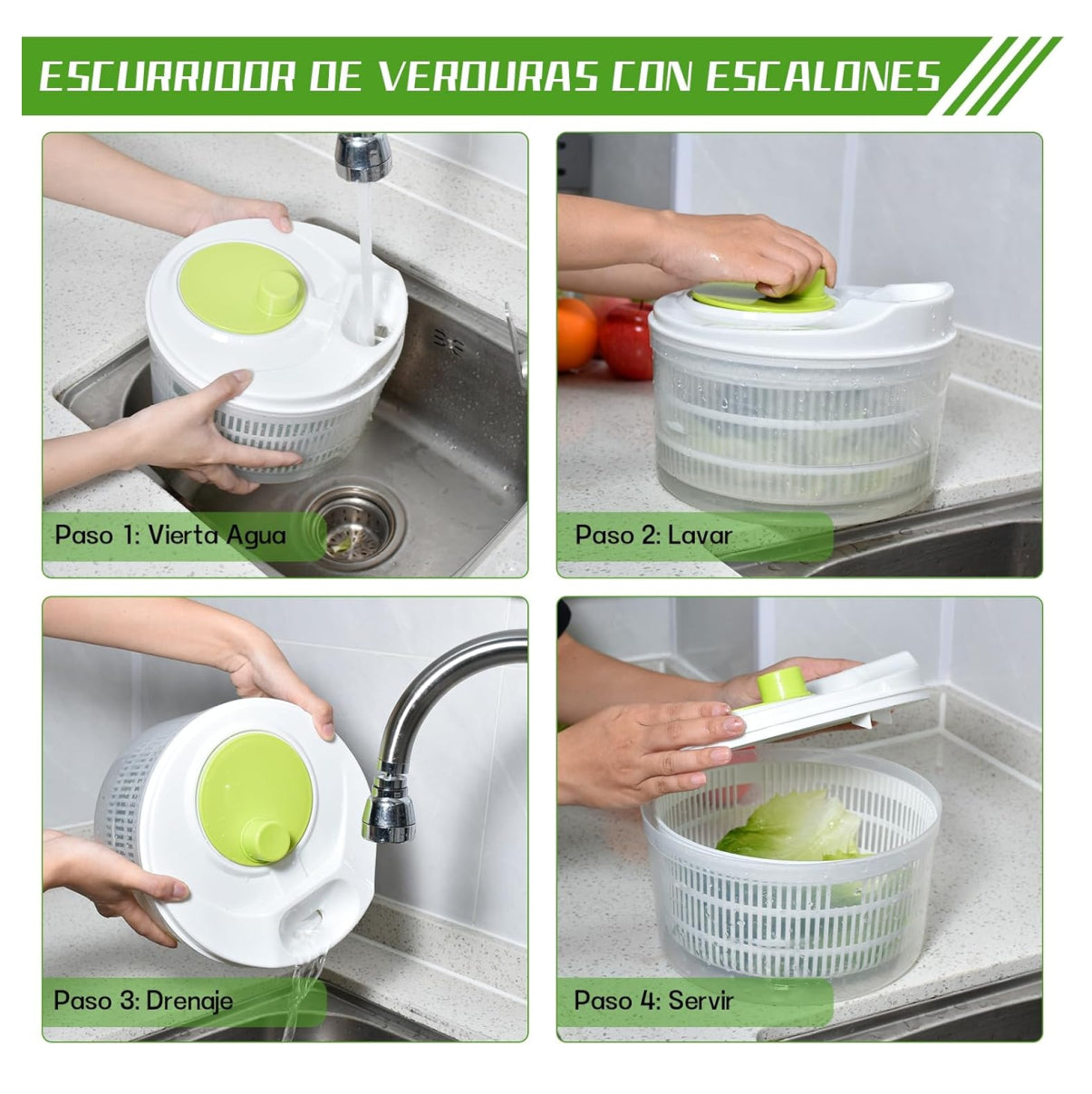 Centrifugador Con Escurridor De Verduras